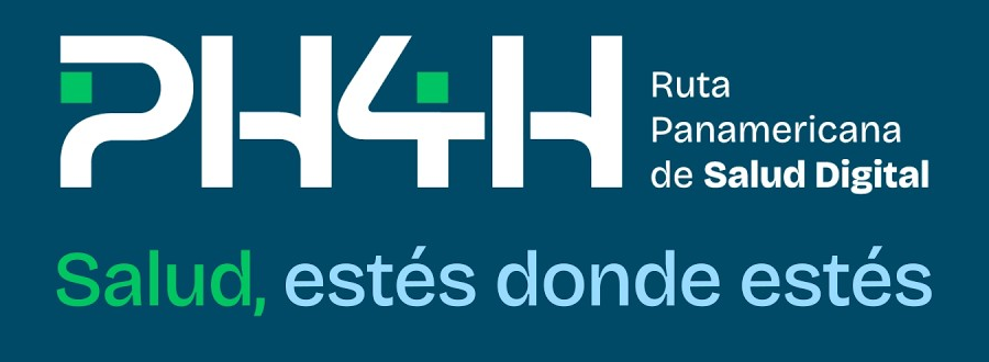 Logo de la Ruta Panamericana de Salud Digital (PH4H): «Salud, estés donde estés»